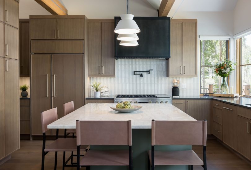 Cashmere Perimeter; Rosemary Custom Paint Island Kitchen Remodel by Creative Cabinetry project photo 4