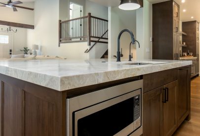 Island: Bridgewood, Maple, Java. Perimeter: Bridgewood, Maple, Accessible Beige.