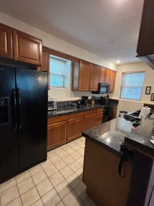 This is a picture of the kitchen before.