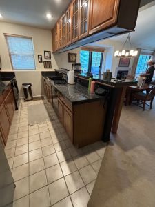 This is a picture of the kitchen before.