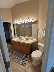 This is a picture of the primary bathroom before.